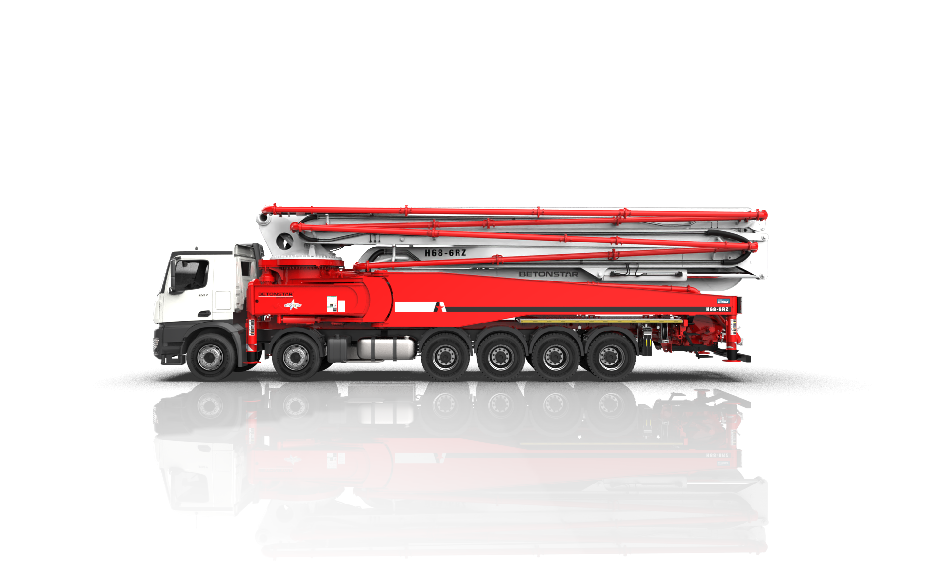 1/50 Scale BETONSTAR H40-5RZ Concrete Pump Truck Diecast car