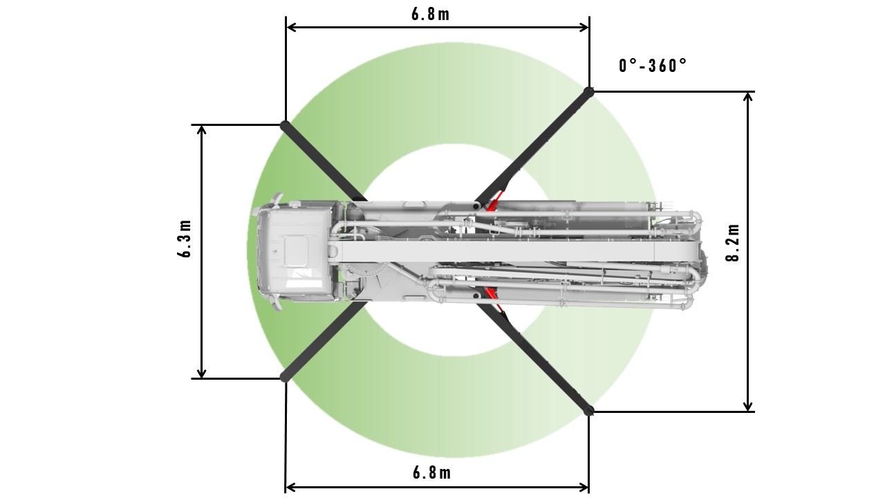 SUPPORT LEGS DIMENSIONS